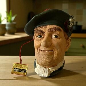 Vintage 1969 Bossons “Jock” Chalkware Character Head Wall Plaque